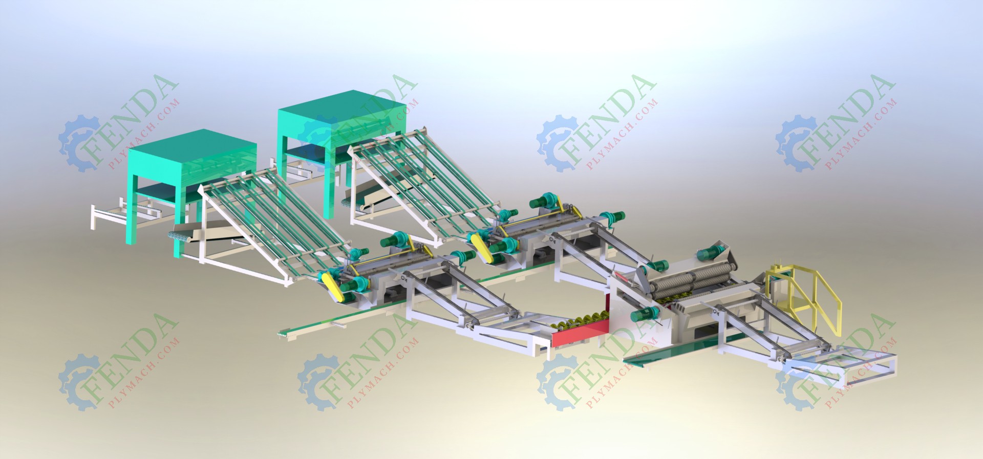 8 Feet Veneer Peeling Line
